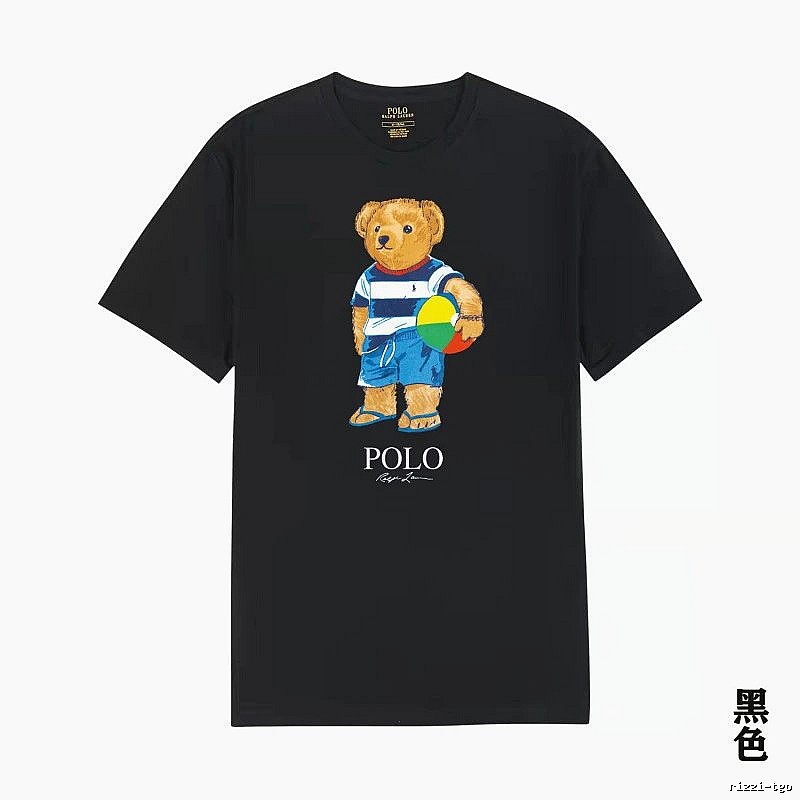 Ralph Lauren bear - style black T - shirt