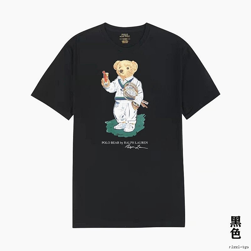 Ralph Lauren bear - style black T - shirt