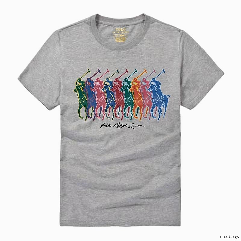 Ralph Lauren heathered grey polo-style T-shirt