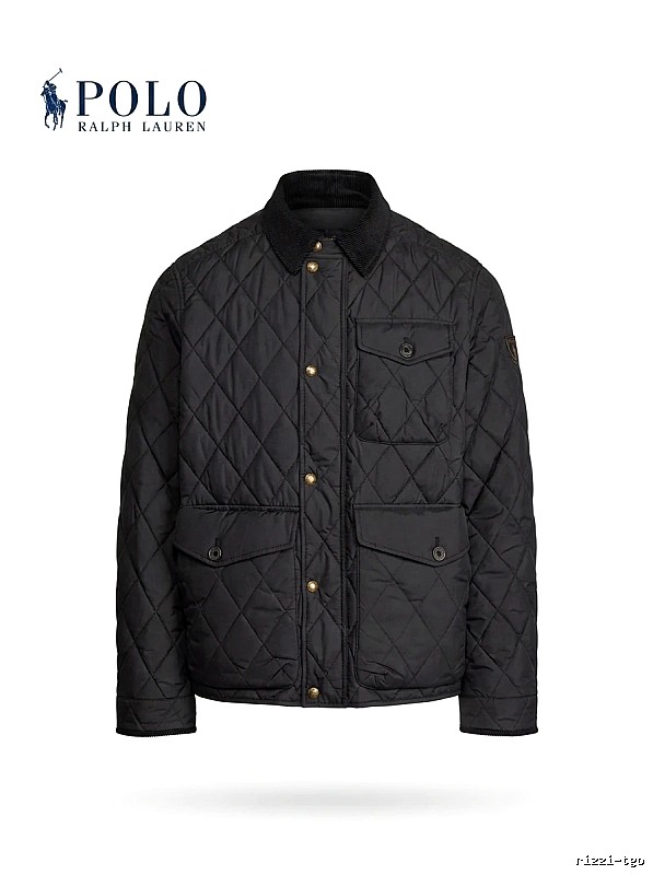 Ralph Lauren Polo Series Black Quilted Cotton Jacket