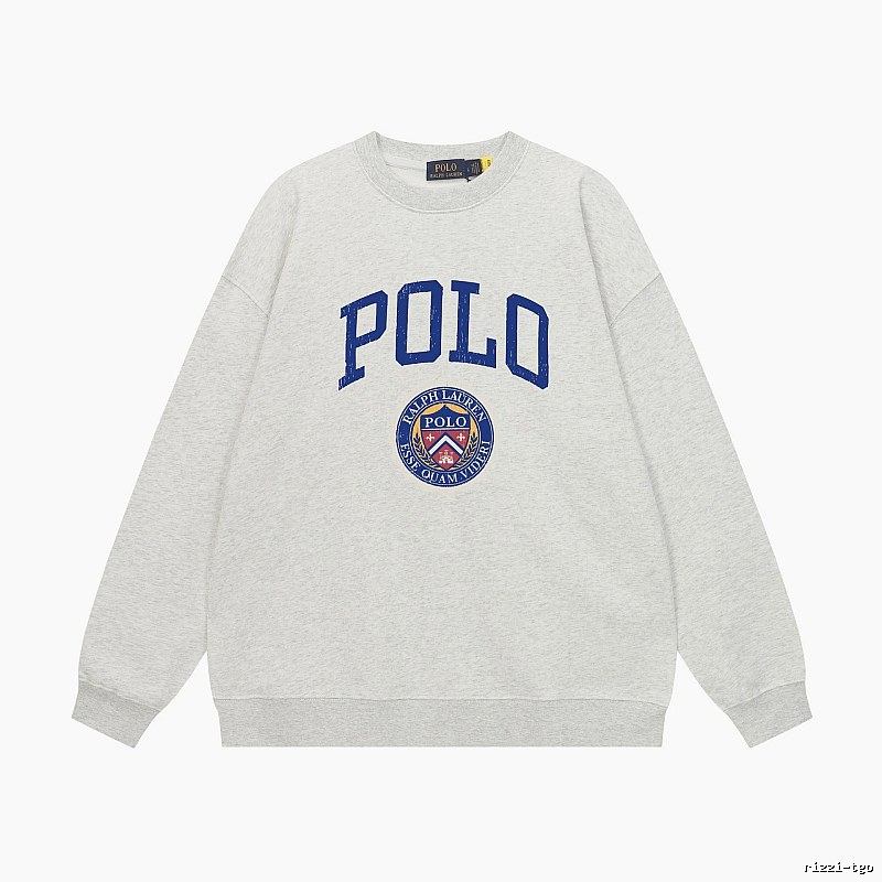 Ralph Lauren Polo series minimalist light gray sweatshirt