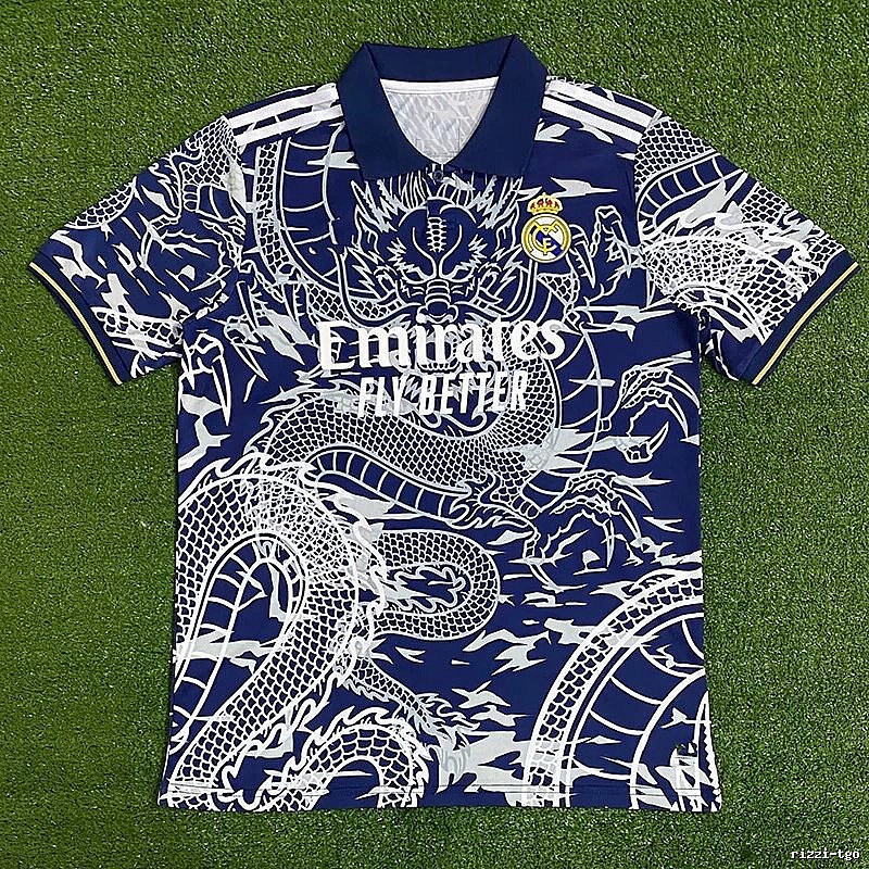Real Madrid Dragon Pattern Dragon Soccer Jersey Streetwear Look