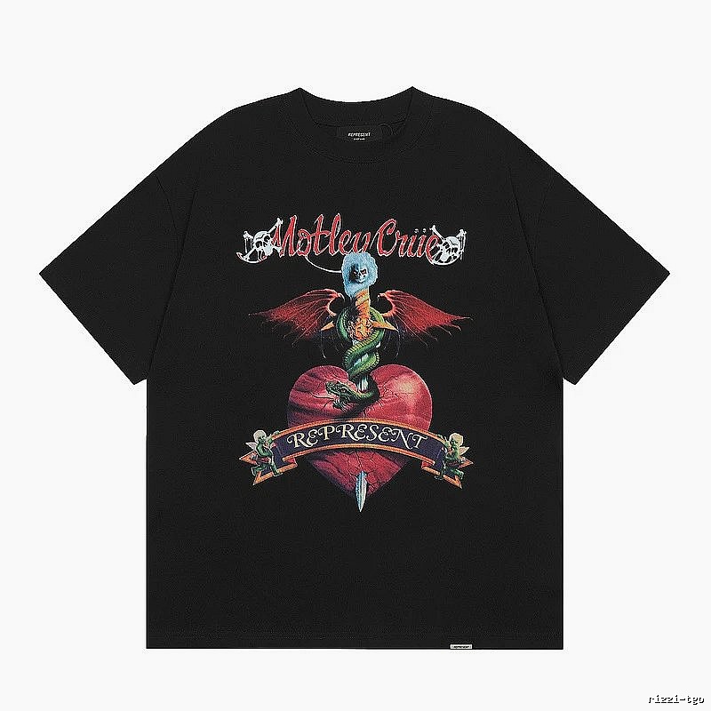 Represent Black Style 866 Owners Club T-Shirt Commuter Look Logo