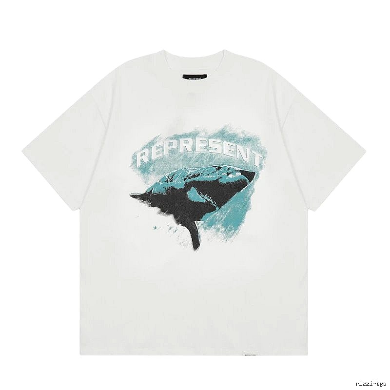 Represent Orca Print Vintage Style White T-Shirt