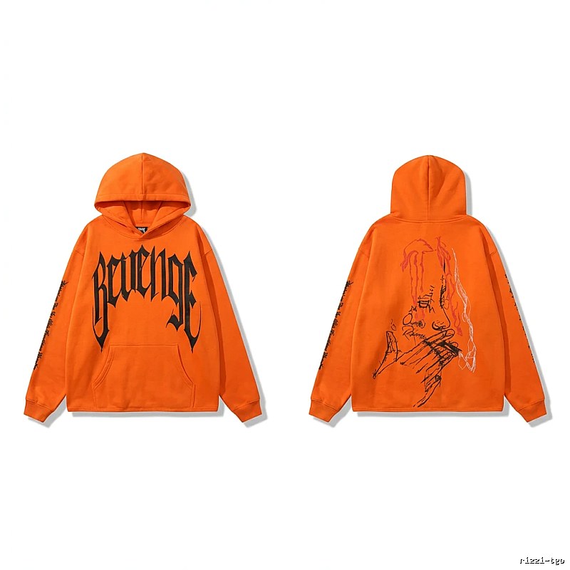Revenge dark style orange hoodie
