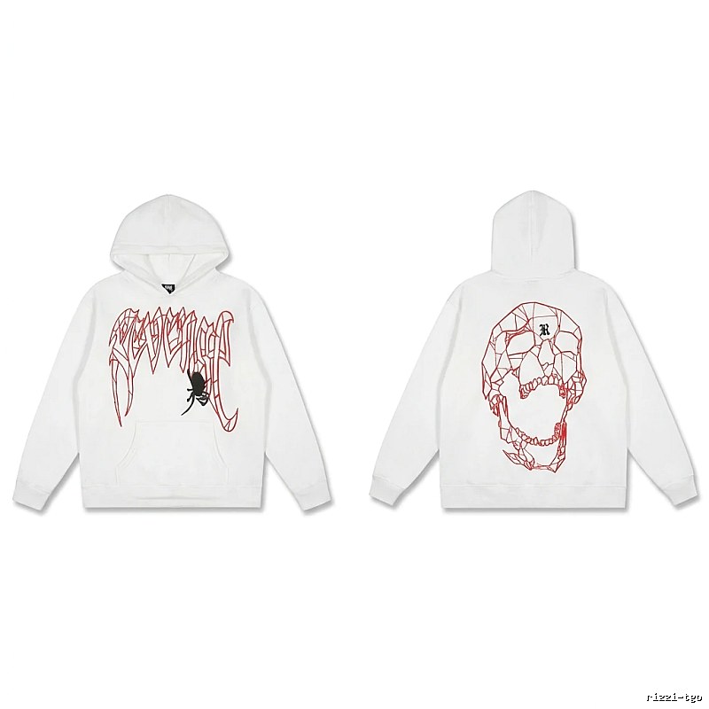 Revenge Skeleton Style White Hoodie