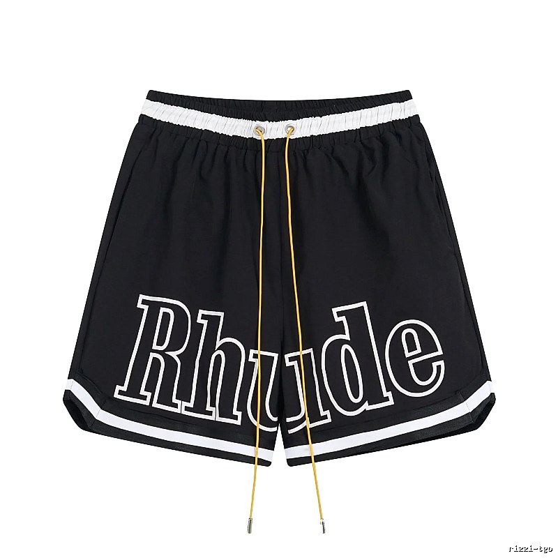 RHUDE lettered sporty shorts