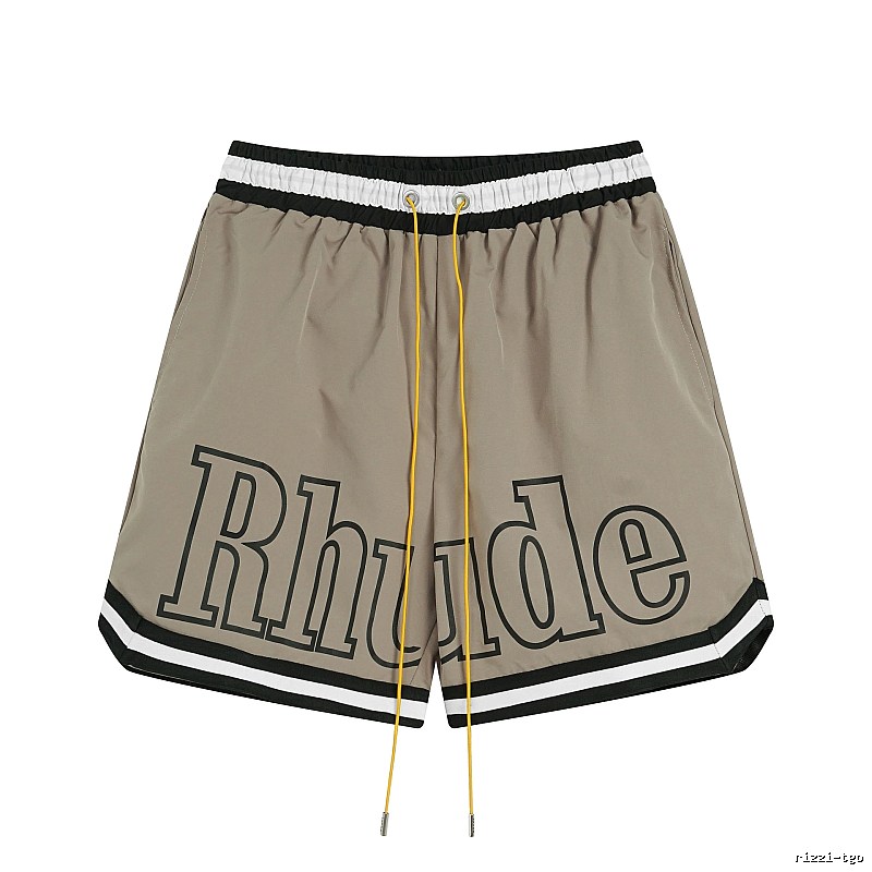 RHUDE sporty khaki shorts