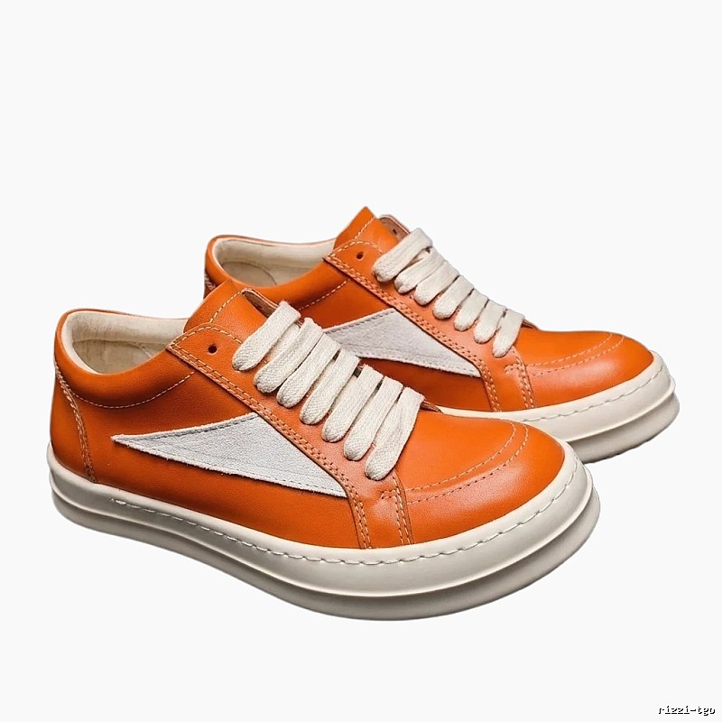 Rick Owens orange and white casual shoes