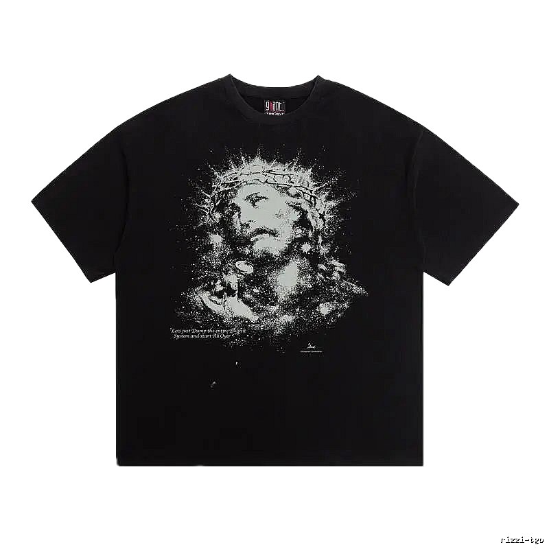 SAINT Jesus with Thorns Vintage Black T-Shirt