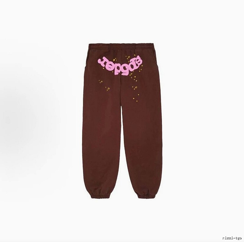 Sp5der Brown Graphic Sweatpants Lifestyle Edit