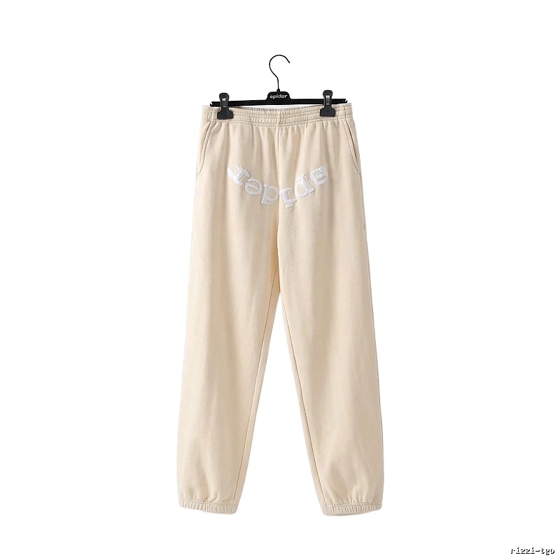 Sp5der casual style beige sweatpants