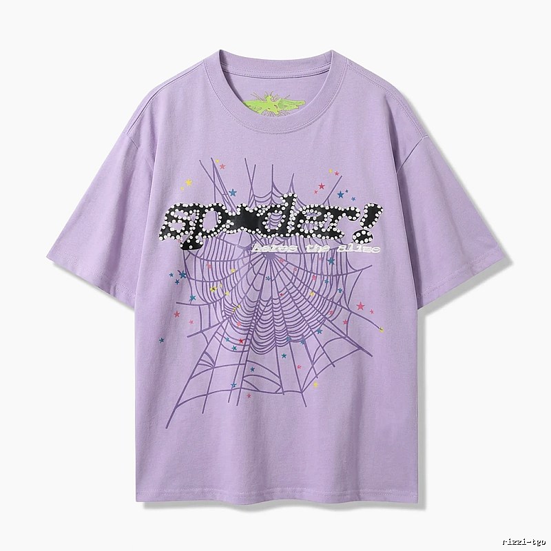 Sp5der Cobweb Style Light Purple T-shirt