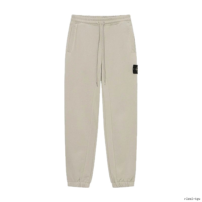 Stone Island Classic Casual Light Khaki Cuffed Jogger Sweatpants