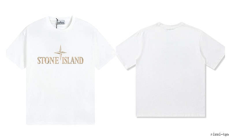 Stone Island Classic Street Style White Short Sleeve T-Shirt