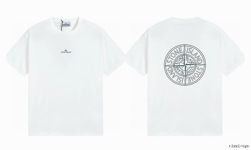 Stone Island Compass Series Street Style White T-Shirt