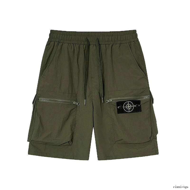 Stone Island Functional Style Army Green Cargo Shorts