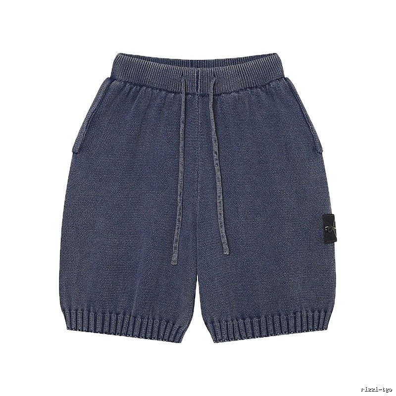 Stone Island Knit Casual Style Navy Blue Shorts