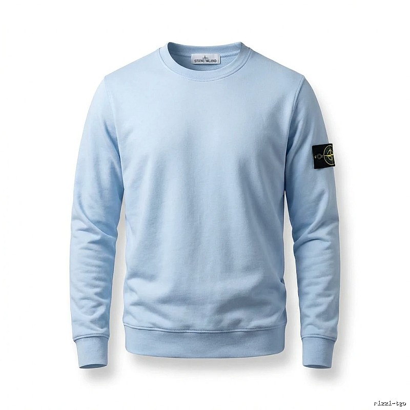 Stone Island minimalist light blue sweatshirt