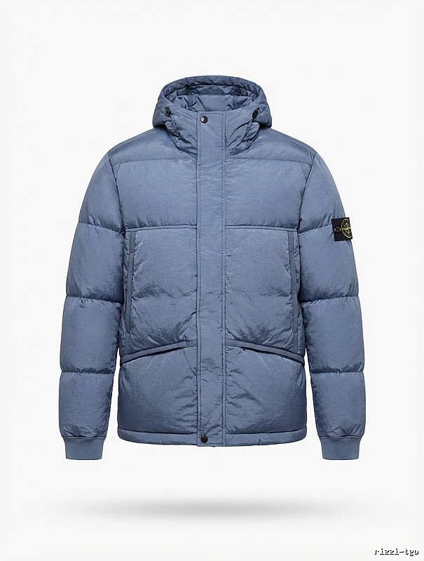 Stone Island series trendy brand light blue down jacket