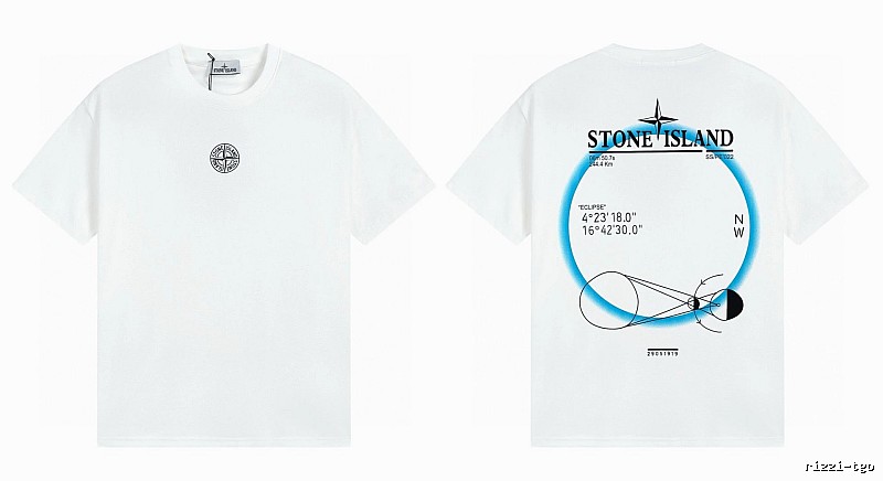 Stone Island Solar Eclipse Street Style White T-Shirt