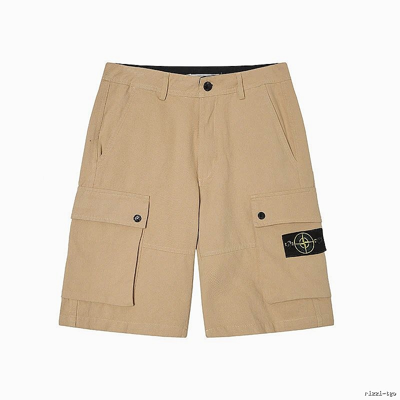 StoneIsland Workwear Style Khaki Shorts