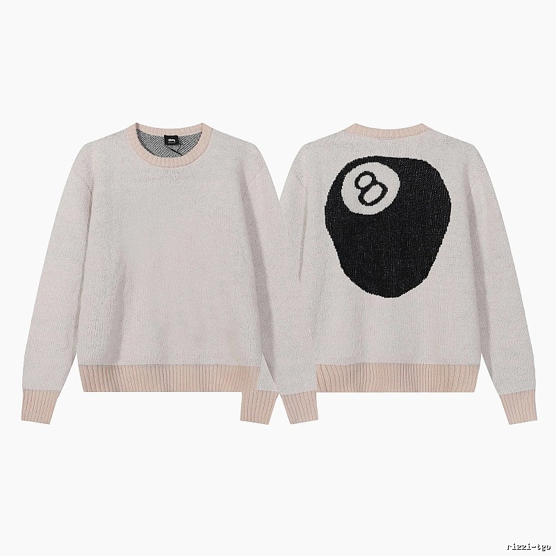 Stussy Beige Swirl Graphic SweatShirt Statement Graphic