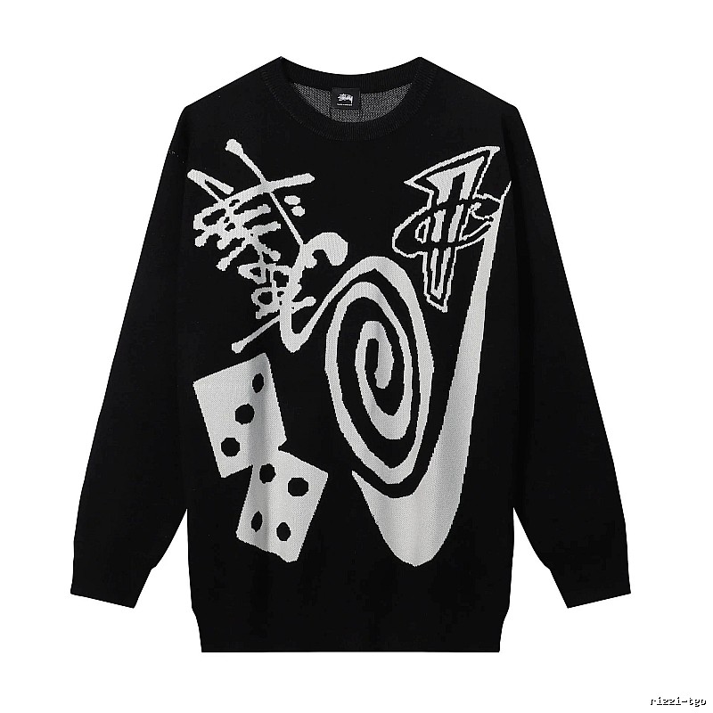 Stussy Black Swirl Graphic SweatShirt Commuter Look