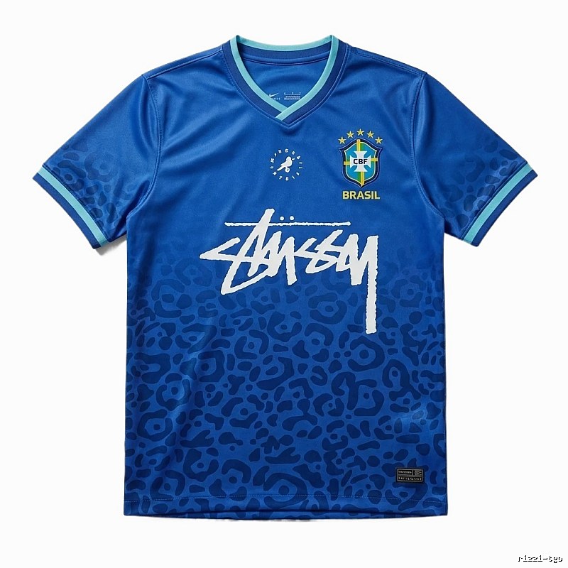 Stussy Brazil Co-branded Wind Blue T-shirt