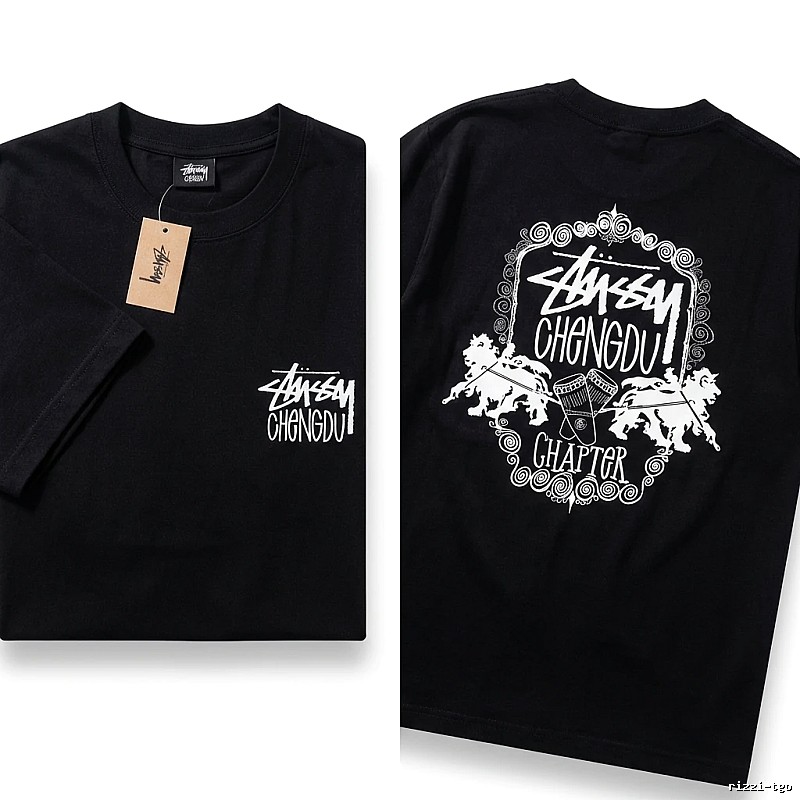 Stussy Chengdu Series Simple Black T-shirt