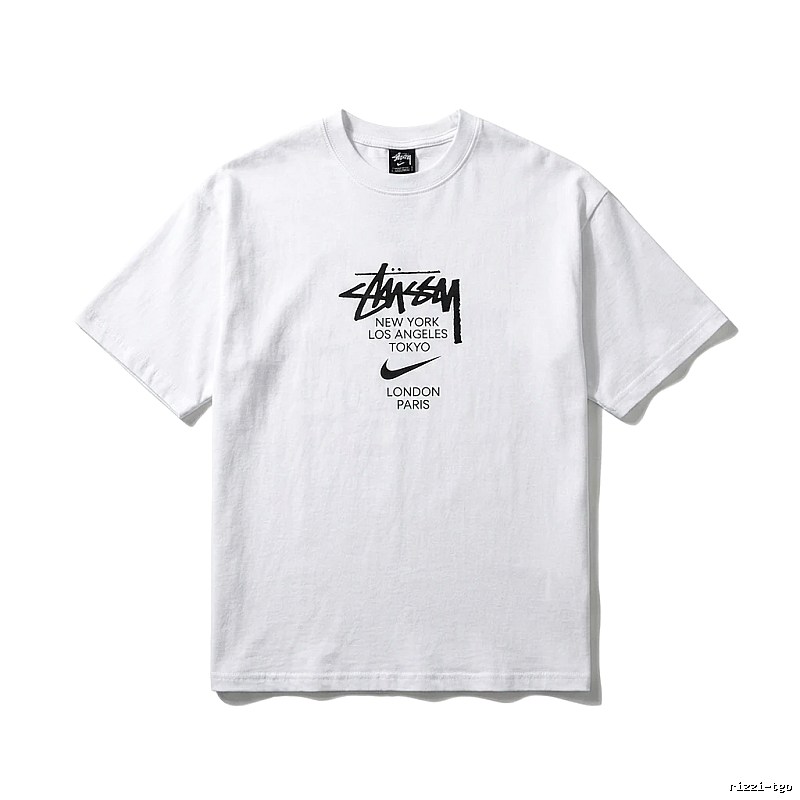 Stussy Co-branded Simple Style White T-shirt