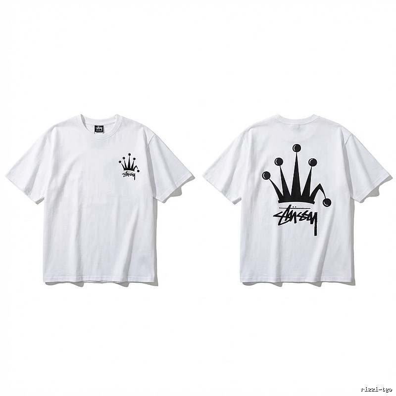 Stussy Crown Trendy Brand White T-shirt