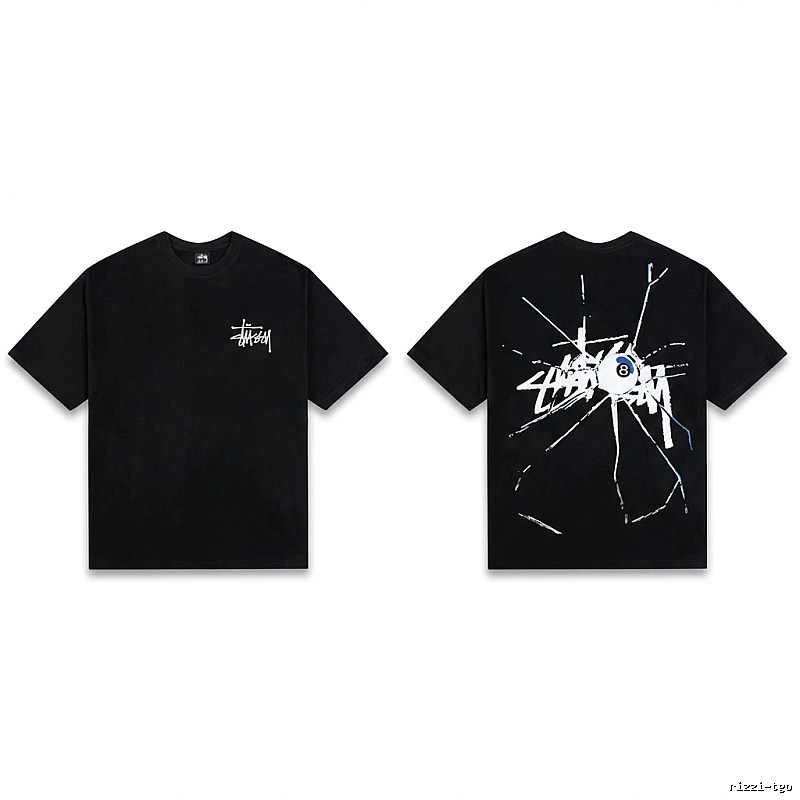 Stussy dark ripped style short-sleeve shirt
