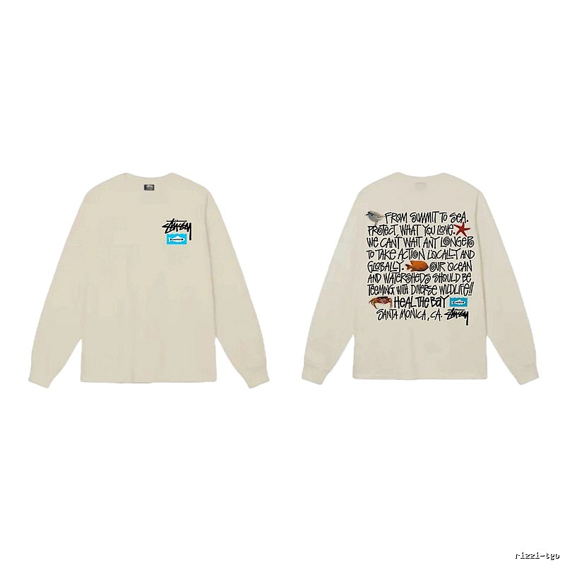 Stussy Marine Conservation Style Off-White Long-Sleeve
