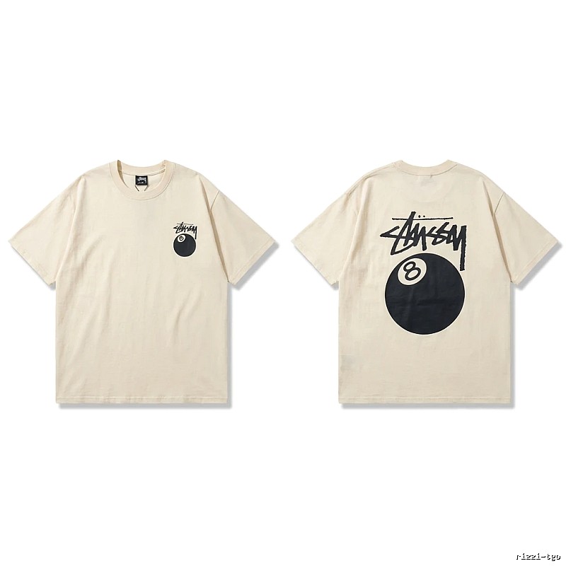 Stussy No.8 Ball Series Retro-Style T-Shirt