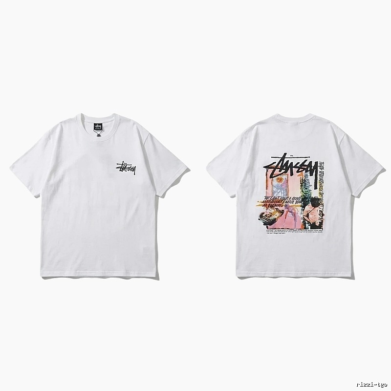 Stussy - printed casual white T - shirt