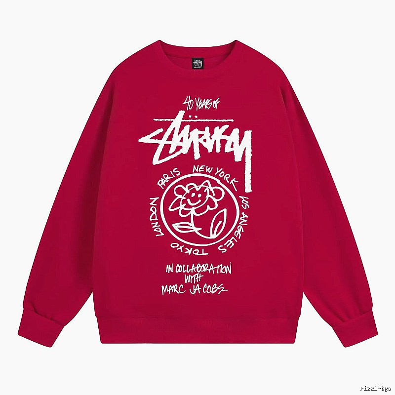 Stussy Red Style 539 Graphic SweatShirt Downtown Style
