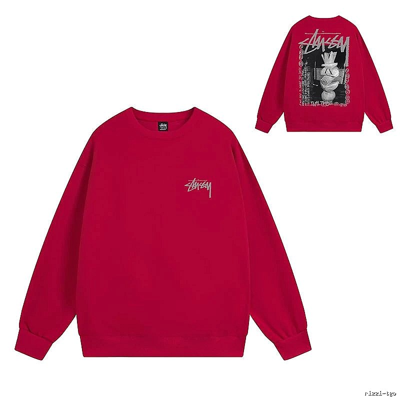 Stussy Red Style 540 Graphic SweatShirt Color Pop