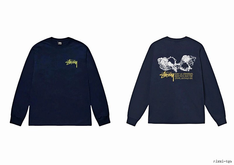 Stussy Skull Print Dark Style Long-sleeve