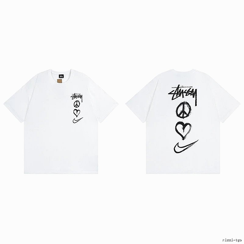 Stussy White Spider Graphic T-Shirt Logo Detail