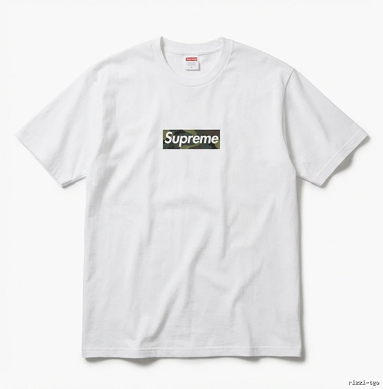 Supreme camouflage style white T-shirt