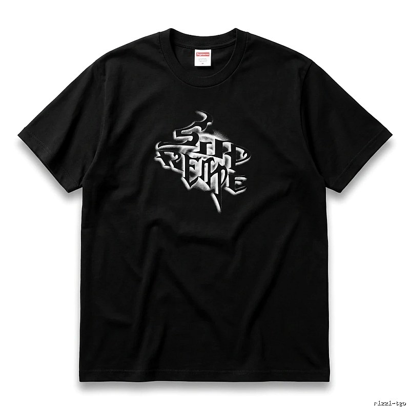 Supreme Flame Wind Black T - Shirt