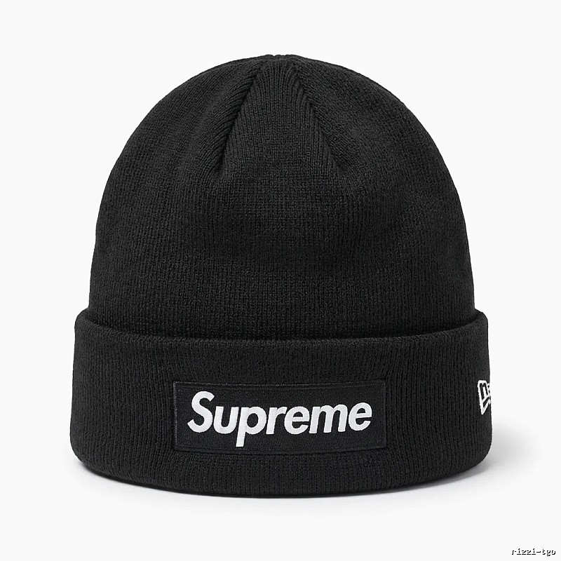 Supreme minimalist style black cold hat
