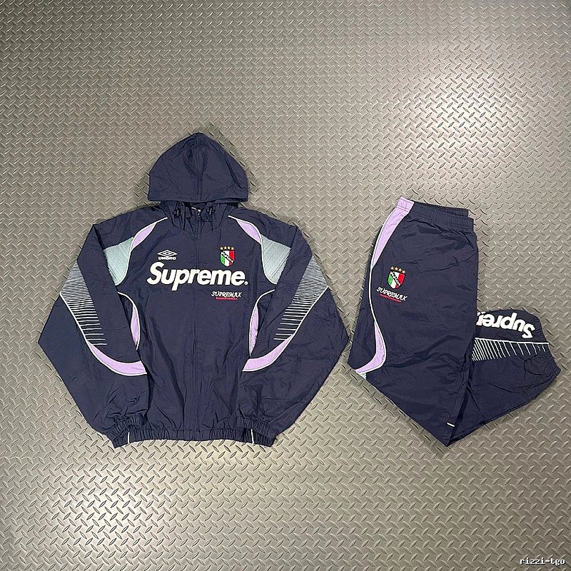 Supreme Navy Purple Tracksuit Set