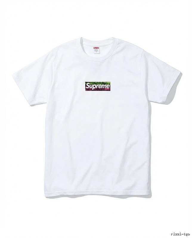 Supreme - printed simple white T - shirt