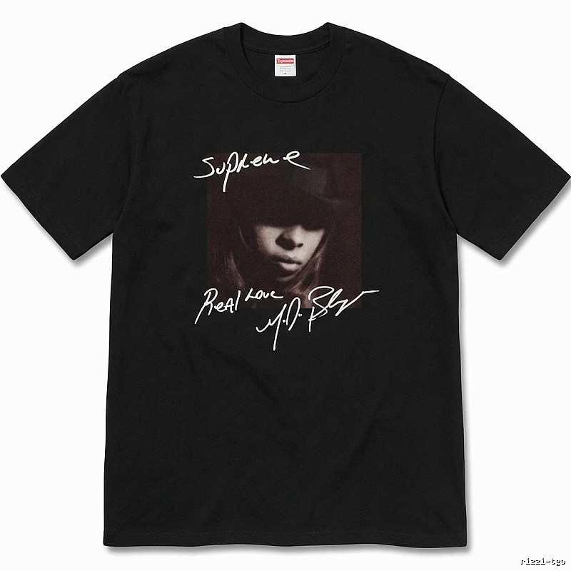 Supreme Real Love Style Black T-shirt