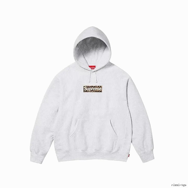 Supreme Resort Logo hoodie Gray Red Oversized for Travel Looks