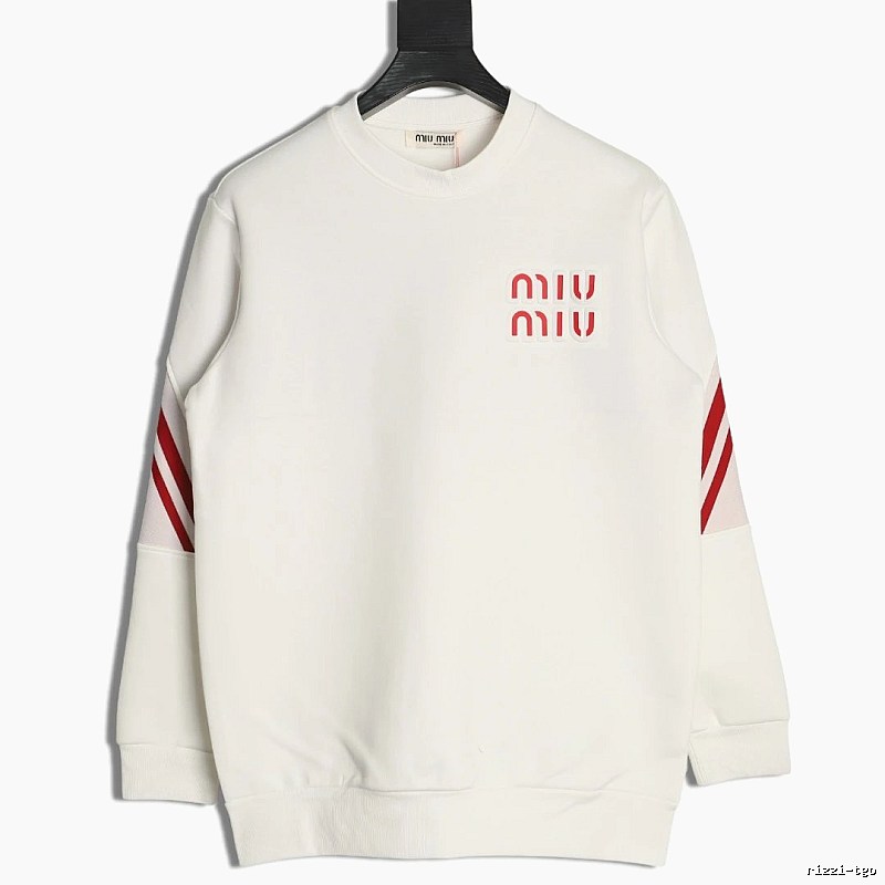Sweatshirt by Miu Miu with White Sweatshirt with Red Miu