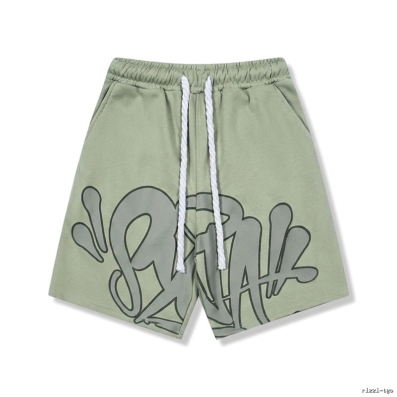SynaWorld Graffiti Style Ash-Green Shorts