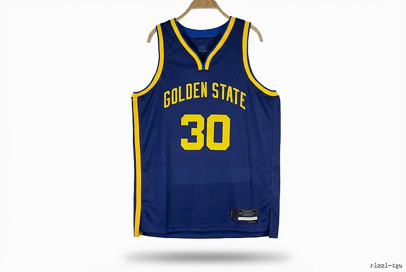 The blue and yellow jerseys of the Curry series of the Warriors.